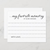 Elegant favoriet geheugen van liefste één begrafen (Voorkant / Achterkant)