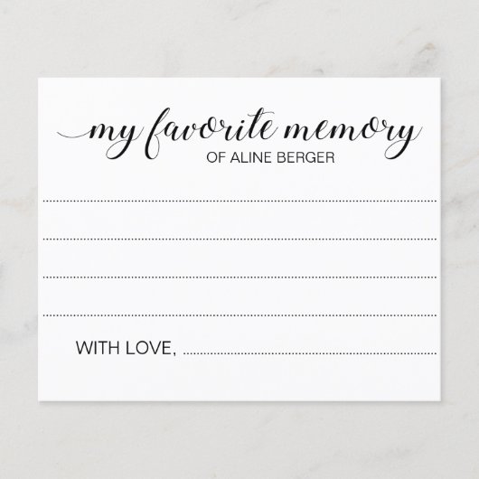 Elegant favoriet geheugen van liefste één begrafen (Voorkant)