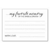 Elegant favoriete Memory Bride Groom Weddenschappe Kaart (Voorkant)