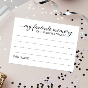 Elegant favoriete Memory Bride Groom Weddenschappe Kaart
