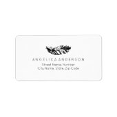 Elegant Feather Custom Address Label (Voorkant)