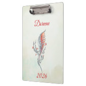 Elegant Feather Floral Watercolour  clipboard  Klembord (Links)