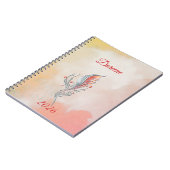 Elegant Feather Floral Watercolour  notebook  Notitieboek (Linkerzijde)