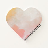 Elegant Feather Floral Watercolour  notebook  Notitieboek (Achterkant)