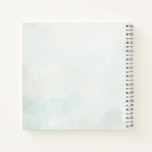 Elegant Feather Floral Watercolour  notebook  Notitieboek (Achterkant)