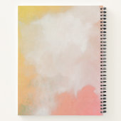 Elegant Feather Floral Watercolour Spiral Notebook Notitieboek (Achterkant)