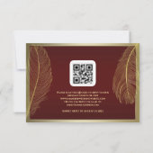 Elegant Feather RSVP Card For Luxury Event Kaartje (Achterkant)