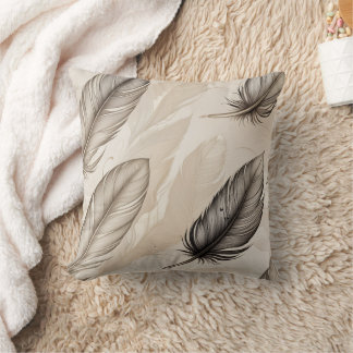 Elegant Feathers Pillow Kussen