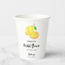 Elegant feest chic waterverf citroen bruidsdouche 