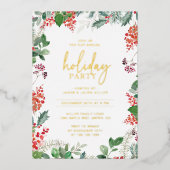 Elegant Feest Folie Feestdagenkaart (Voorkant)