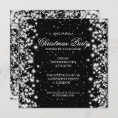 Elegant Feest Glans Zwart Kaart (Voorkant / Achterkant)