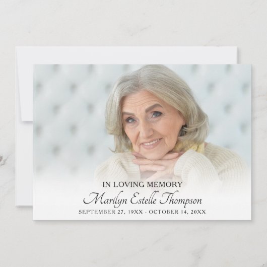 Elegant feest van de foto's van het leven kaart (Achterkant)