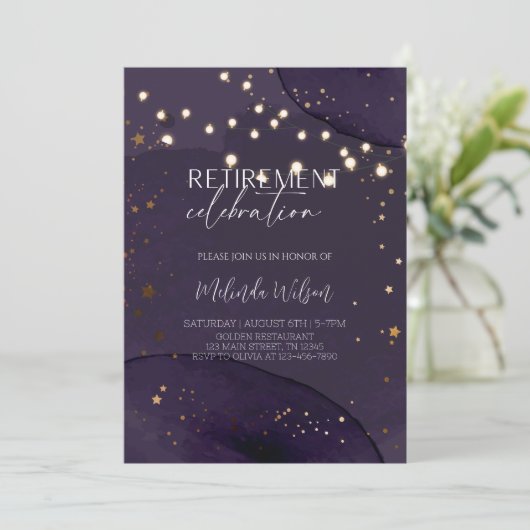 Elegant feest van het pensioen kaart (Staand voorkant)