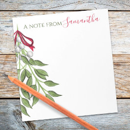 Elegant feestdag met kerstbotanische kerst Aangepa Notitieblok