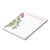 Elegant feestdag met kerstbotanische kerst Aangepa Notitieblok (Linkerzijde)