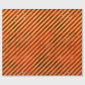 Elegant feestdagen met rode kerststreep cadeaupapier (Vlak)