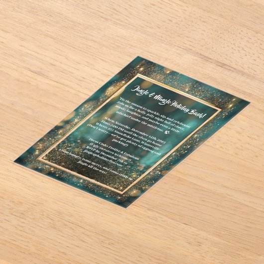 Elegant feestelijk feest acryl uitnodigingen (Laagn)