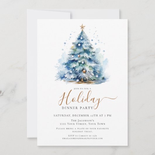 Elegant feestelijk feestelijk diner kaart (Voorkant)