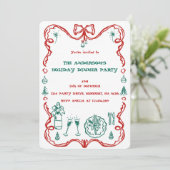 Elegant feestelijk feestelijk diner kaart (Staand voorkant)