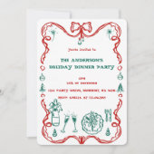 Elegant feestelijk feestelijk diner kaart (Voorkant)