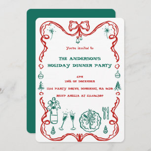 Elegant feestelijk feestelijk diner kaart