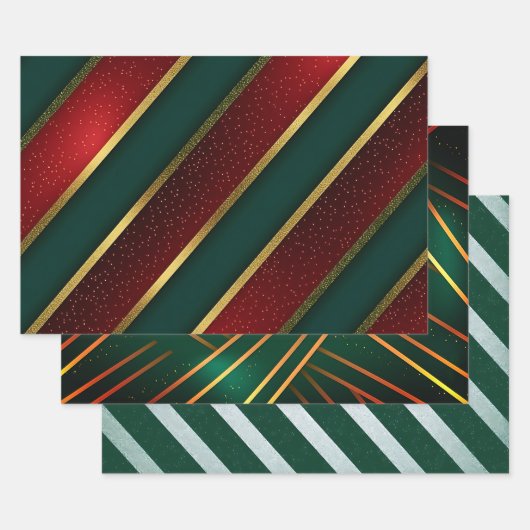 Elegant feestelijk inpakpapier vel (Set)