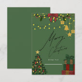 Elegant feestelijk kerst Wenskaart (Voorkant / Achterkant)