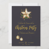 Elegant feestelijk kerstfeest met ster kaart (Voorkant)