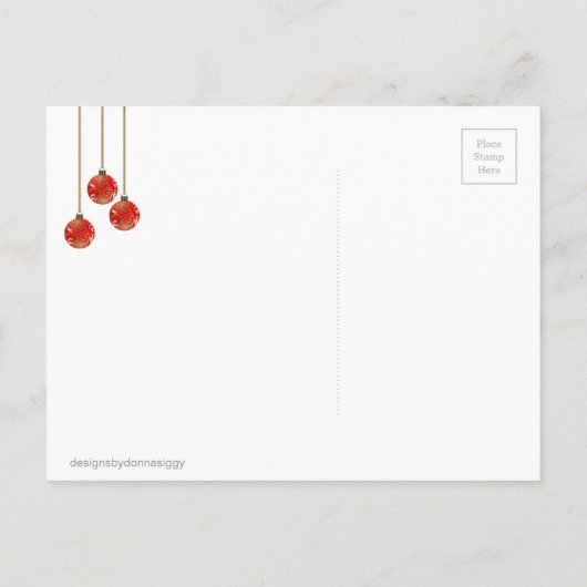 Elegant feestelijk kerstfeest Save the Date Aankondigingskaart (Achterkant)