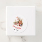 Elegant Feestelijk Kerstmis Geschenk Bedankjes Labels (In situ)