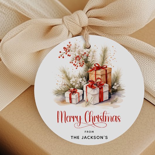 Elegant Feestelijk Kerstmis Geschenk Bedankjes Labels