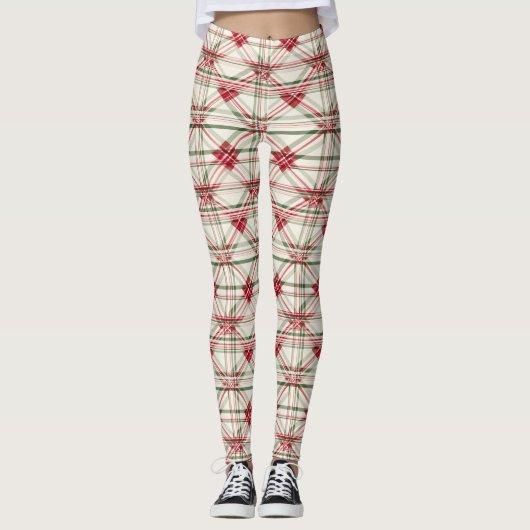 Elegant feestelijk kerstspel leggings (Voorkant)