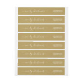 Elegant feestelijk modern goud vrolijk kerstscript (Vel)
