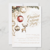 Elegant feestelijk Ornament uitwisseling kerstfees Kaart (Voorkant)