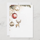 Elegant feestelijk Ornament uitwisseling kerstfees Kaart (Achterkant)