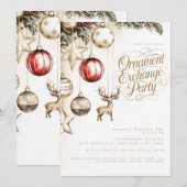 Elegant feestelijk Ornament uitwisseling kerstfees Kaart (Voorkant / Achterkant)