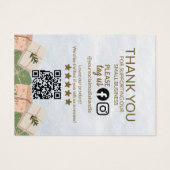 Elegant feestelijk vakantieseizoen Vrolijk kerstfe Visitekaartje (Achterkant)