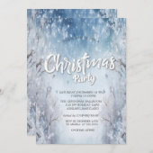 Elegant Feestelijk Winter Landschap Kerstgezelscha Kaart (Voorkant / Achterkant)