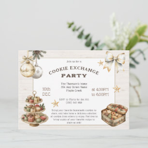 Elegant Feestelijke Cookie Uitwisseling Feest Kaart