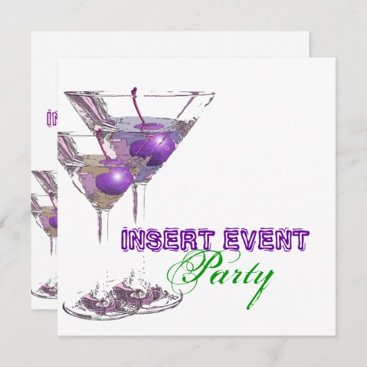 Elegant feestelijke stijl gelegenheid AANPASSEN Kaart (Voorkant / Achterkant)