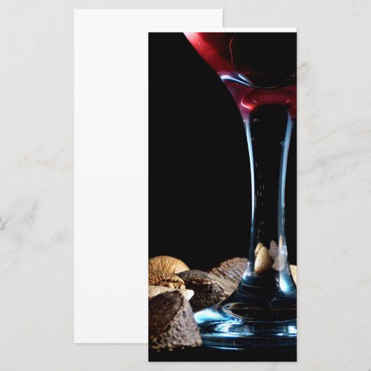 Elegant feestseizoen met wijnglas en noten (Voorkant / Achterkant)