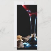 Elegant feestseizoen met wijnglas en noten (Voorkant)