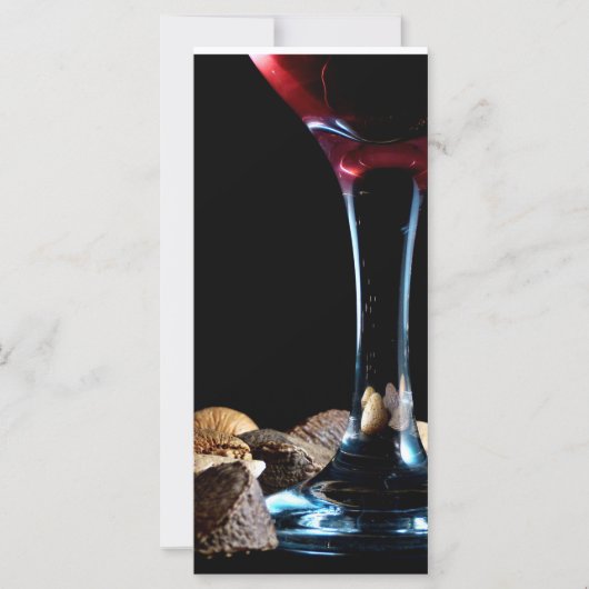 Elegant feestseizoen met wijnglas en noten (Voorkant)