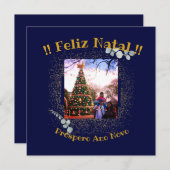 Elegant Feliz Natal e Próspero Ano Portugees (Voorkant / Achterkant)