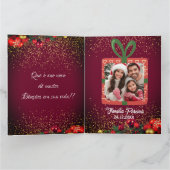 Elegant Feliz Natal e Próspero Ano Portugees Kaart (Binnen)