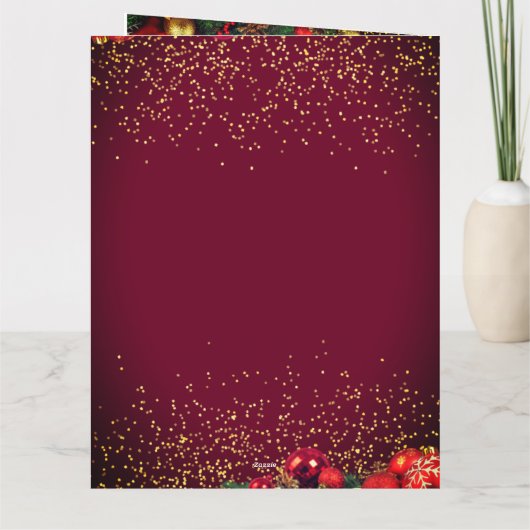 Elegant Feliz Natal e Próspero Ano Portugees Kaart (Achterkant)