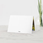 Elegant, felle zonnebloem met zonnebloem bedankkaart (Achterkant)