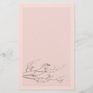 Elegant Felt Cherry Blossom Stationery Briefpapier