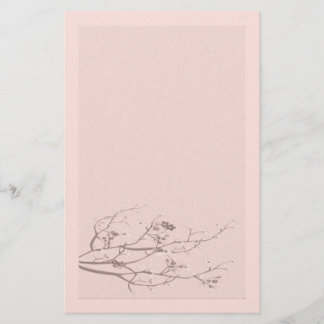 Elegant Felt Cherry Blossom Stationery Briefpapier
