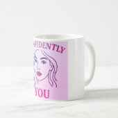 Elegant Female Line Art Portrait – Minimalist Face Koffiemok (Voorkant rechts)